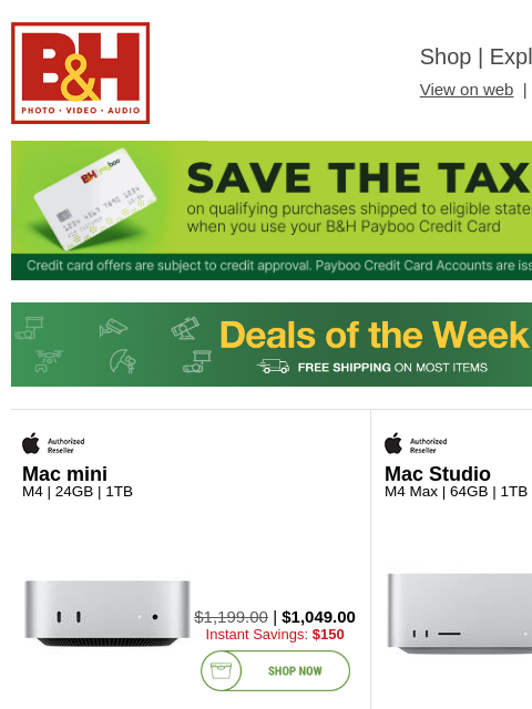 bhphotovideo newsletter: 👉 Shop & Save NOW on Computers, Lenses, Lighting ...