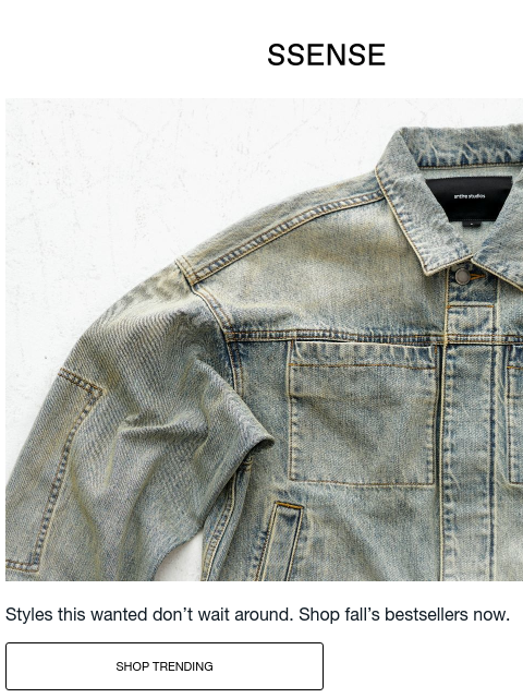ssense newsletter: Bestsellers Are Running Low