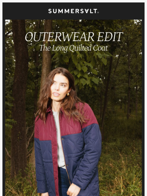 summersalt newsletter: Everyone Needs a Quilted Coat