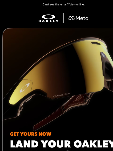 oakley newsletter: Time To Shop Oakley Meta Vanguard