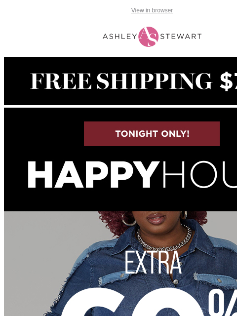 ashleystewart newsletter: πEXTRA 60% off CLR dresses ENDS TONIGHT