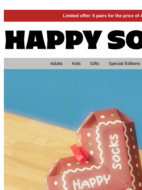 happysocks newsletter: Happiness in a Gift