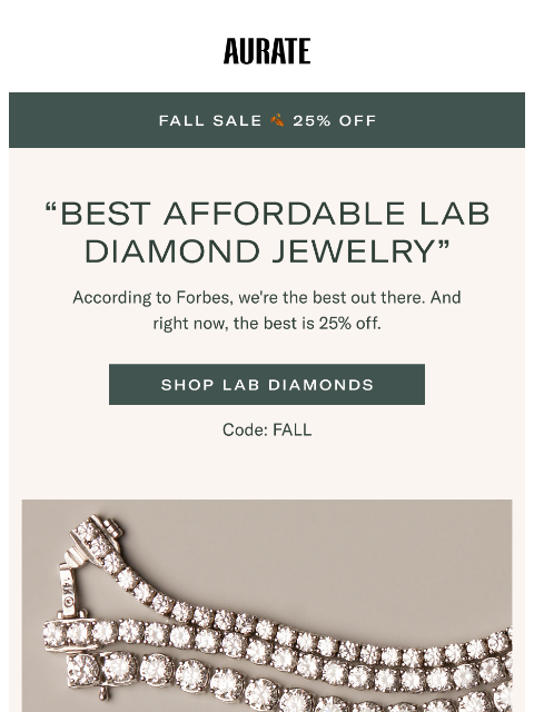 auratenewyork newsletter: 25% OFF AWARD WINNING 💎