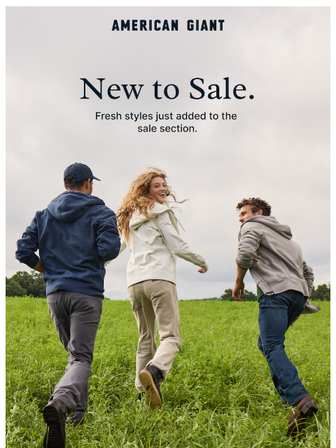 american-giant newsletter: Just Added To Sale