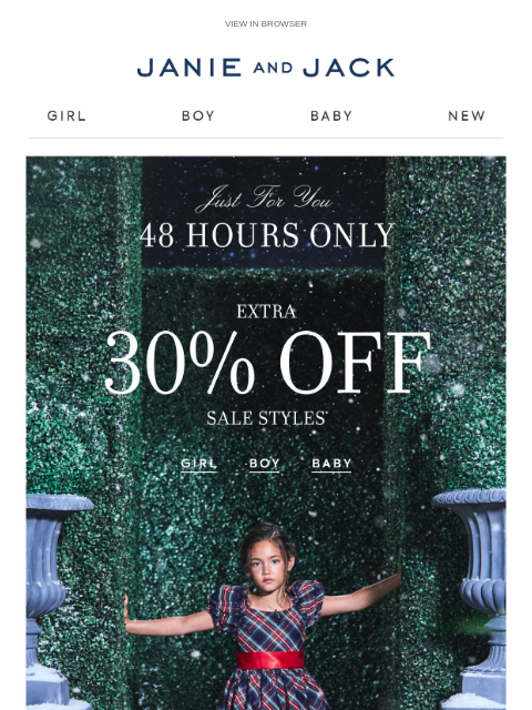 janieandjack newsletter: Holiday styles just added to sale