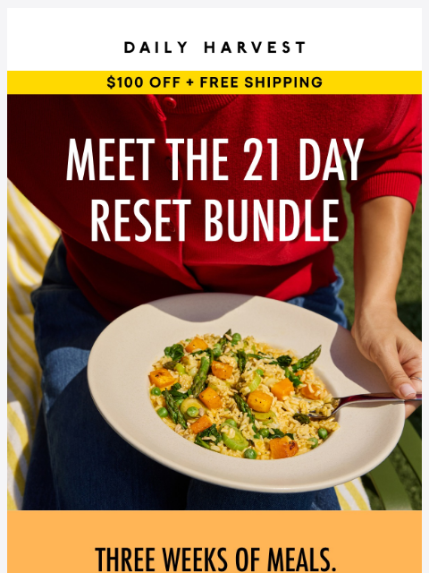 daily-harvest newsletter: Holiday plans piling up? Meals are handled.