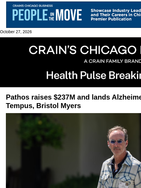 crainalerts newsletter: Lefkofsky-founded Pathos AI gets $237M