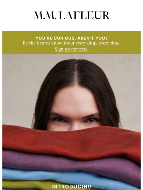 mmlafleur newsletter: Introducing 365 Silk Cashmere.