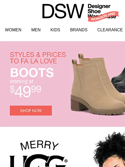 dsw newsletter: These boots are only $49.99?! 😮
