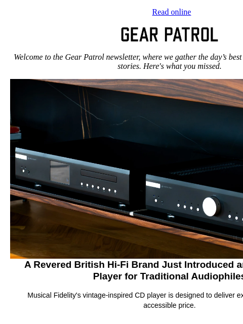 gearpatrol newsletter: A Trusted Hi-Fi Brand Introduces an Affordable CD ...