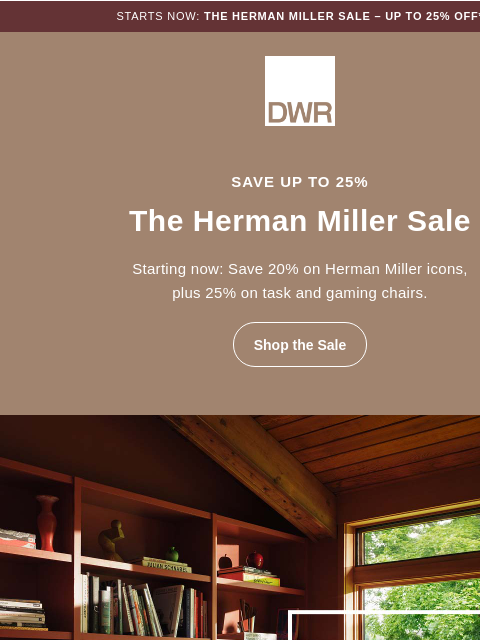 dwr newsletter: The Herman Miller Sale starts now: 20% off icons