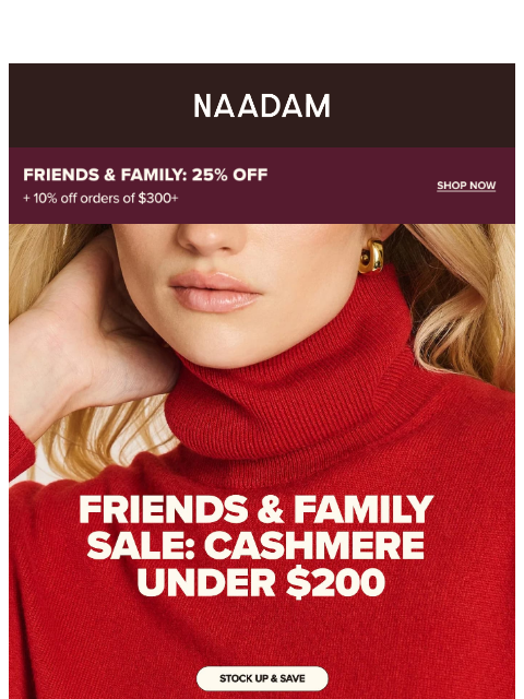 naadam newsletter: PSA: Cashmere under $200