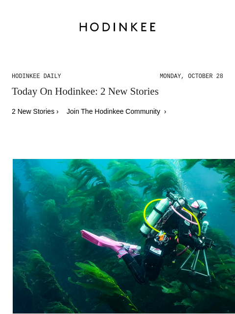 Today on Hodinkee... Dispatch: Channeling Science In The Wild Pacific | Hodinkee Daily – Monday, October 28 | Today On Hodinkee: 2 New Stories 2 New Stories › Join The Hodinkee Community › Dispatch