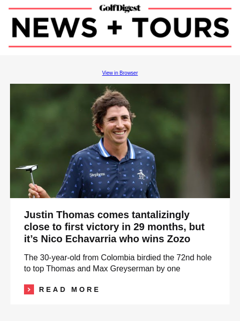 Tom Kim's brutal lipout on the 72nd hole ends with Ben An beating him in a playoff GolfDigest View in Browser Nico Echavarria Justin Thomas comes tantalizingly close to first victory in 29 months,