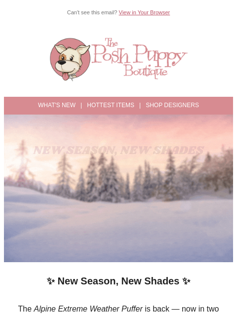 poshpuppyboutique newsletter: Fresh Colors, Same Cozy Favorite — Meet the New Al...