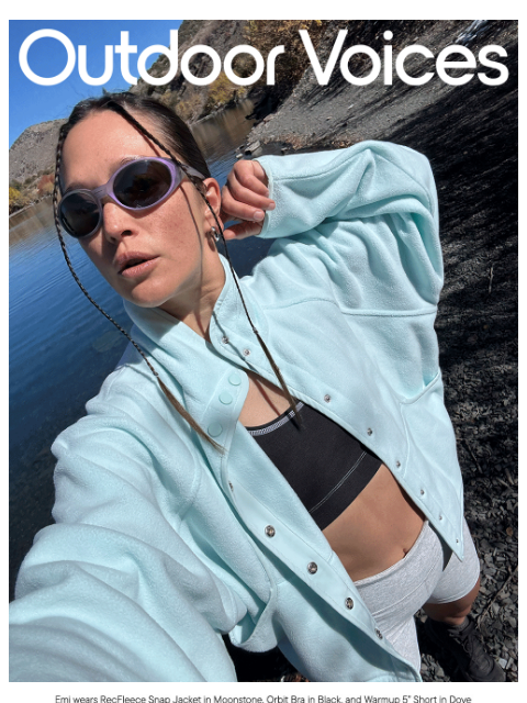 outdoorvoices newsletter: CANDY COLOR RECFLEECE