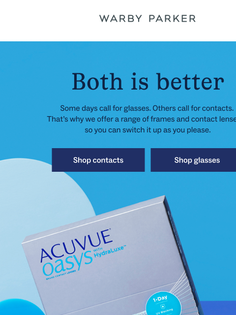 warbyparker newsletter: Give yourself options