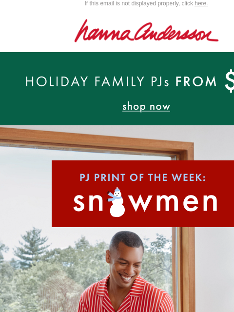 hannaandersson newsletter: Meet Our Frostiest PJ Print Yet ☃️