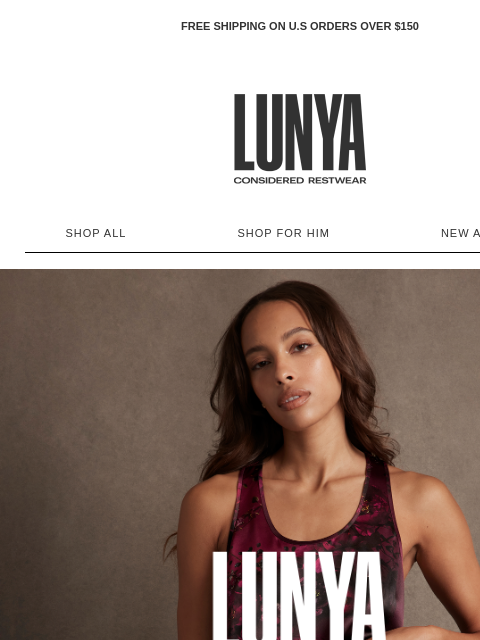 lunya newsletter: LIMITED-EDITION WEARABLE FLORALS