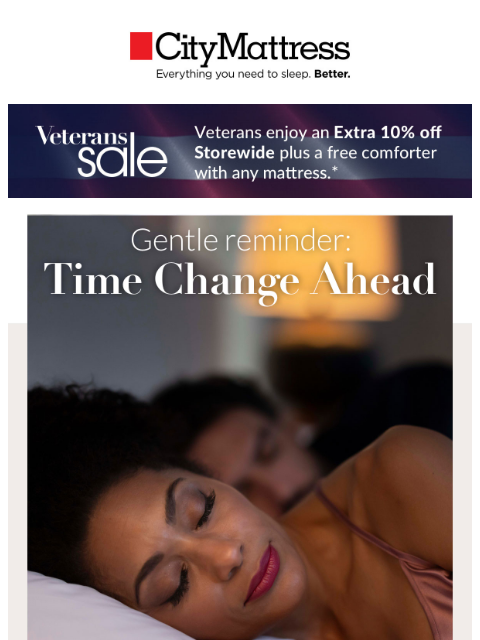 citymattress newsletter: 🕰 Don’t forget—clocks “fall back” this Sunday
