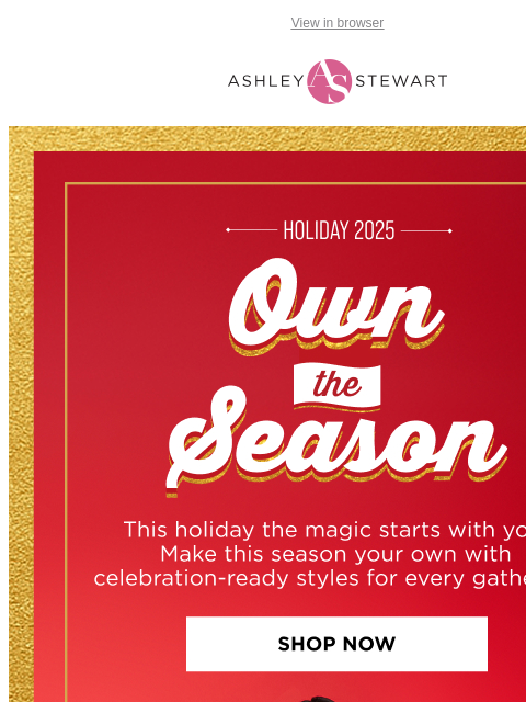 ashleystewart newsletter: βTis the season for STYLE π