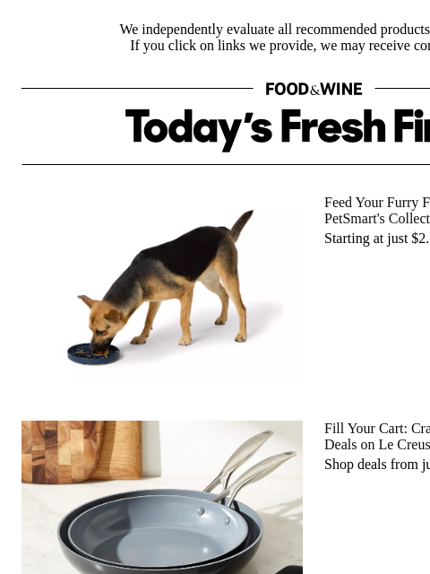 foodandwine newsletter: Crate & Barrel's Fall Sale Features Top Kitchen Br...