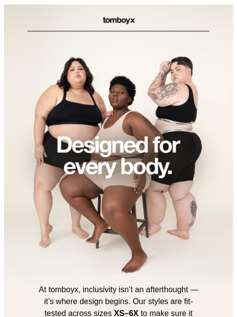 tomboyx newsletter: The beauty of a perfect fit. ❤️