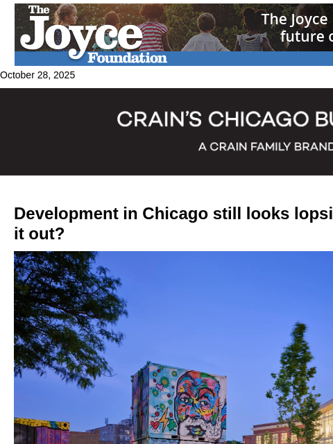 crainalerts newsletter: Can Chicago balance its growth?