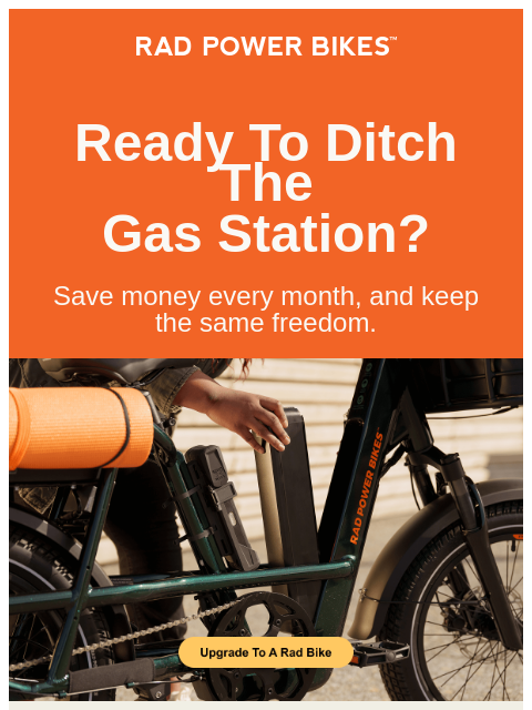 radpowerbikes newsletter: Run errands without the gas pump