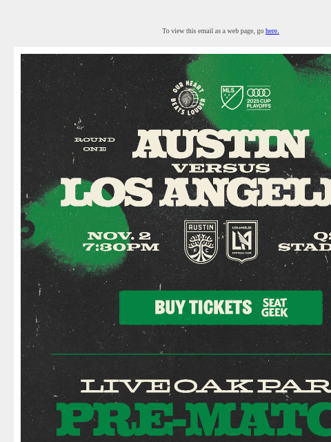 austinfc newsletter: Austin FC vs LAFC | Pre-Match Party This Sunday