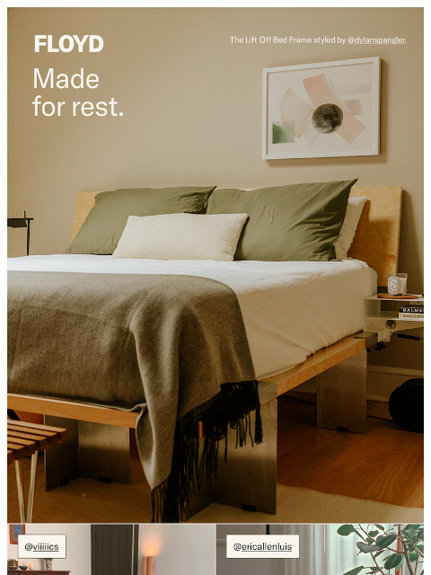 floydhome newsletter: At home with The Bed Frame
