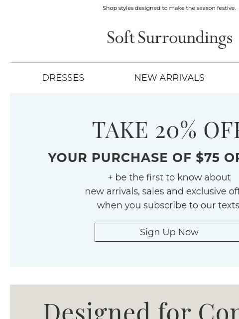 softsurroundings newsletter: New Tops & Holiday Touches