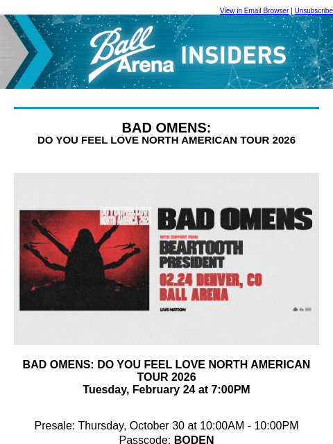 kroenkeentertainment newsletter: Bad Omens, Demi Lovato, RUSH and more!