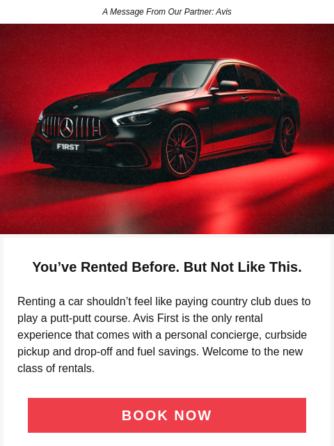 golfdigest newsletter: Forget everything you know about car rentals. 🚘