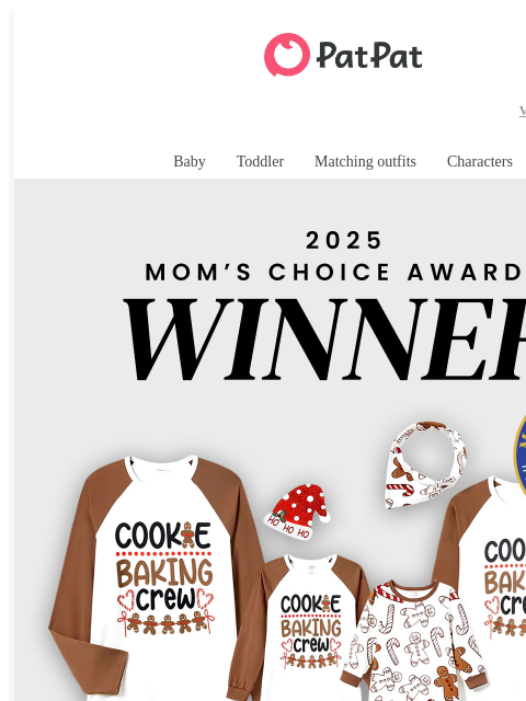 patpat newsletter: 🏆We Won Mom’s Choice 2025—Celebrate with Buy 2 Ge...