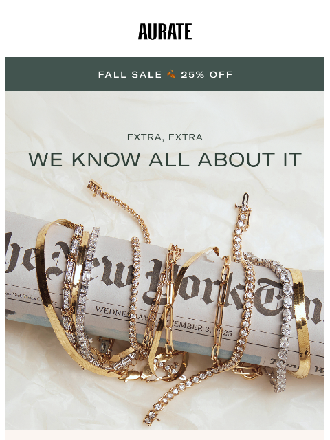 auratenewyork newsletter: BREAKING NEWS