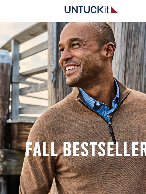 untuckit newsletter: Our Bestselling Fall Styles Are…