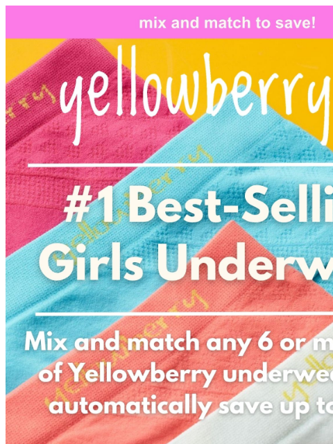 yellowberrycompany newsletter: Save 35% on Underwear!