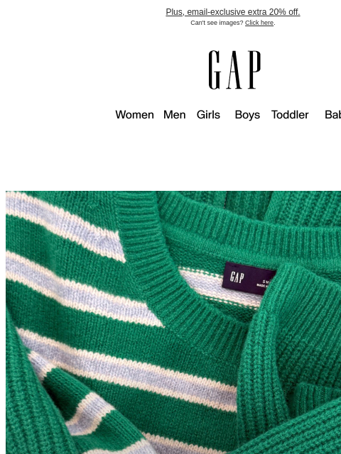 gap newsletter: Picked for you — extra 50% off just-added sale sty...