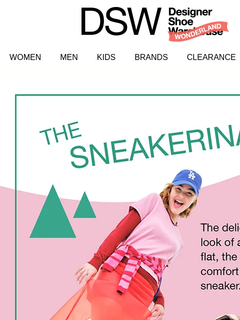 dsw newsletter: Sneaker + Ballet flat = ✨The Sneakerina✨