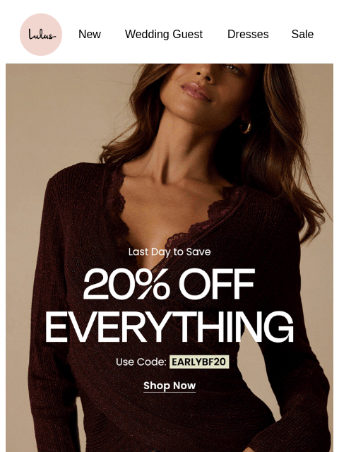 lulus newsletter: ALL DRESSES ARE ON SALE 👗👗👗