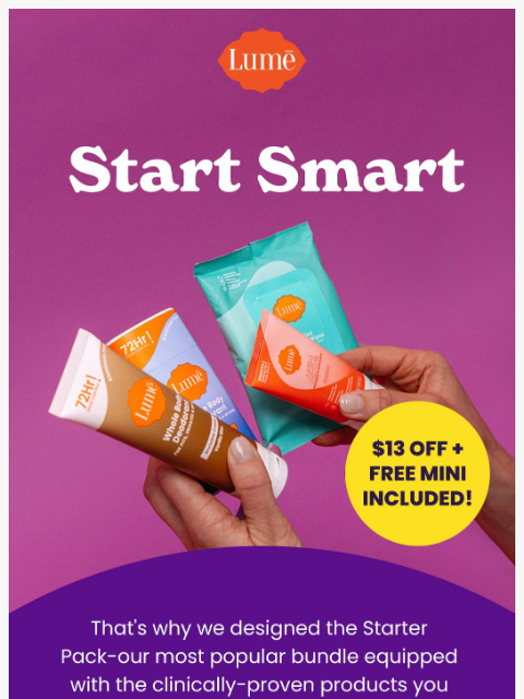 lumedeodorant newsletter: Try Lume's best for $13 less 🤑