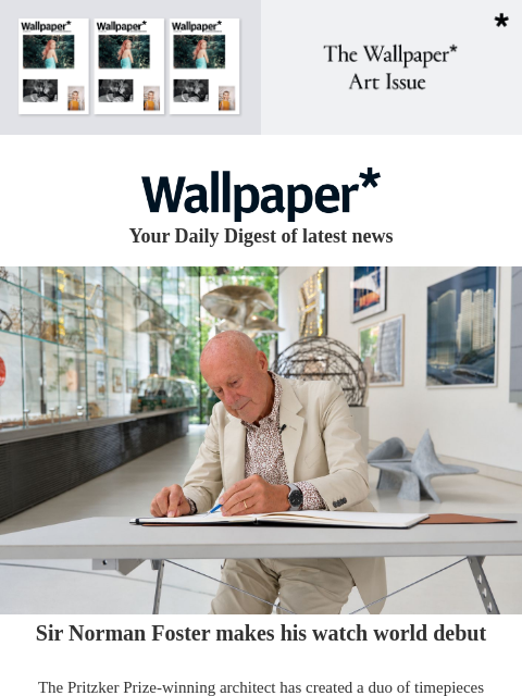 futureplc newsletter: Sir Norman Foster's debut watch design
