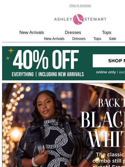 ashleystewart newsletter: A classic never goes out of style 🤍🖤