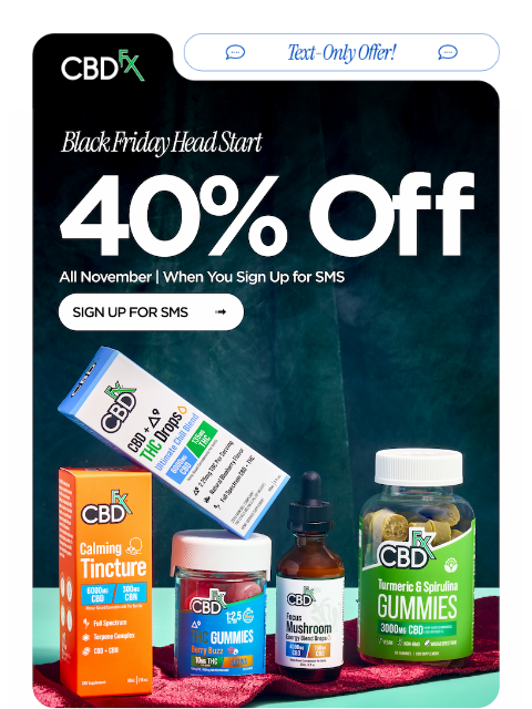 cbdfx newsletter: Your November discount is waiting