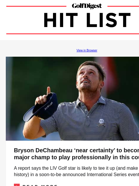 The lesson in Tom Kim's locker incident GolfDigest View in Browser Bryson DeChambeau Bryson DeChambeau 'near certainty' to become first major champ to play professionally in this country A