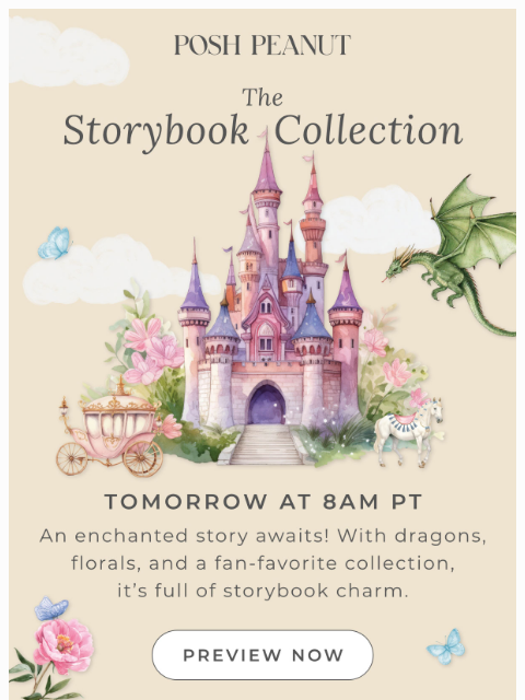 poshpeanut newsletter: 🦋☁️ TOMORROW: The Storybook Collection