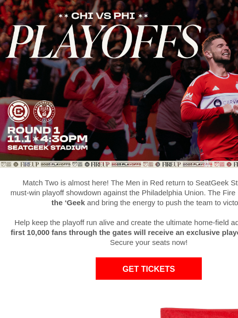 chicagofirefc newsletter: Don’t Miss Saturday’s Must-Win Playoff Match