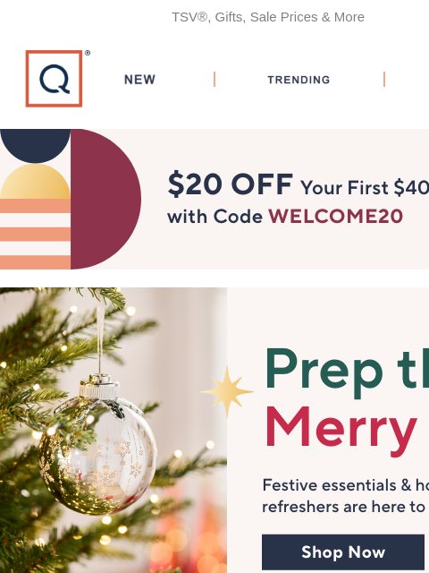 qvcemail newsletter: Ready, Set, Holiday Prep