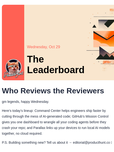 producthunt newsletter: 😸 Clean up crew for AI code